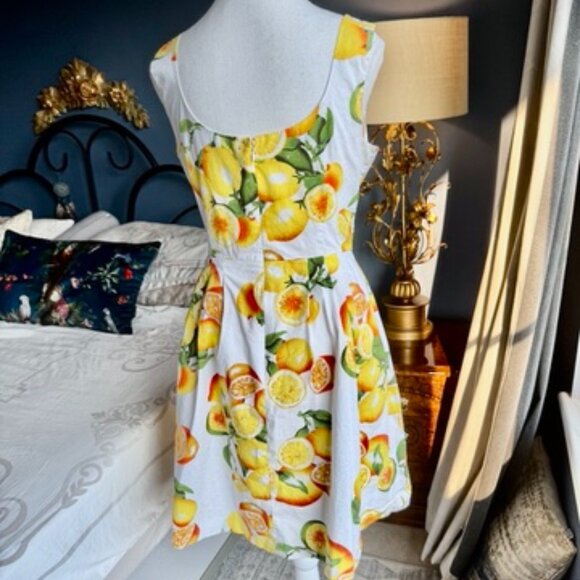 Banana Republic White w Yellow Lemons Cotton Dress - Picture 7 of 15